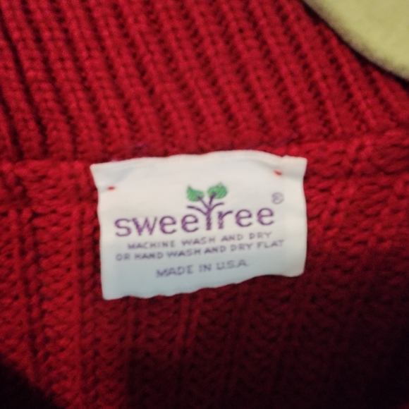 EUC Vintage Sweetree Deep Red Leather Button Up Cardigan - Picture 8 of 8